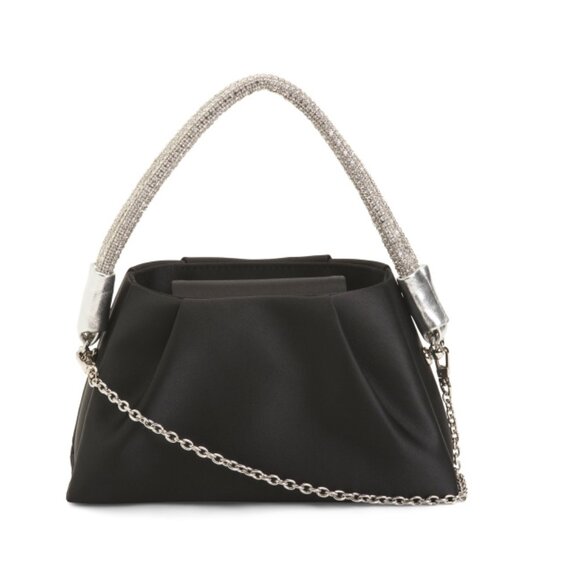 CEJON Black Satin Evening Bag - Picture 1 of 2